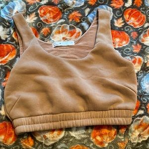 Brown crop top
